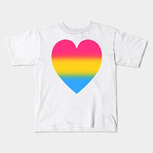 Gradient Pansexual Pride Heart Kids T-Shirt